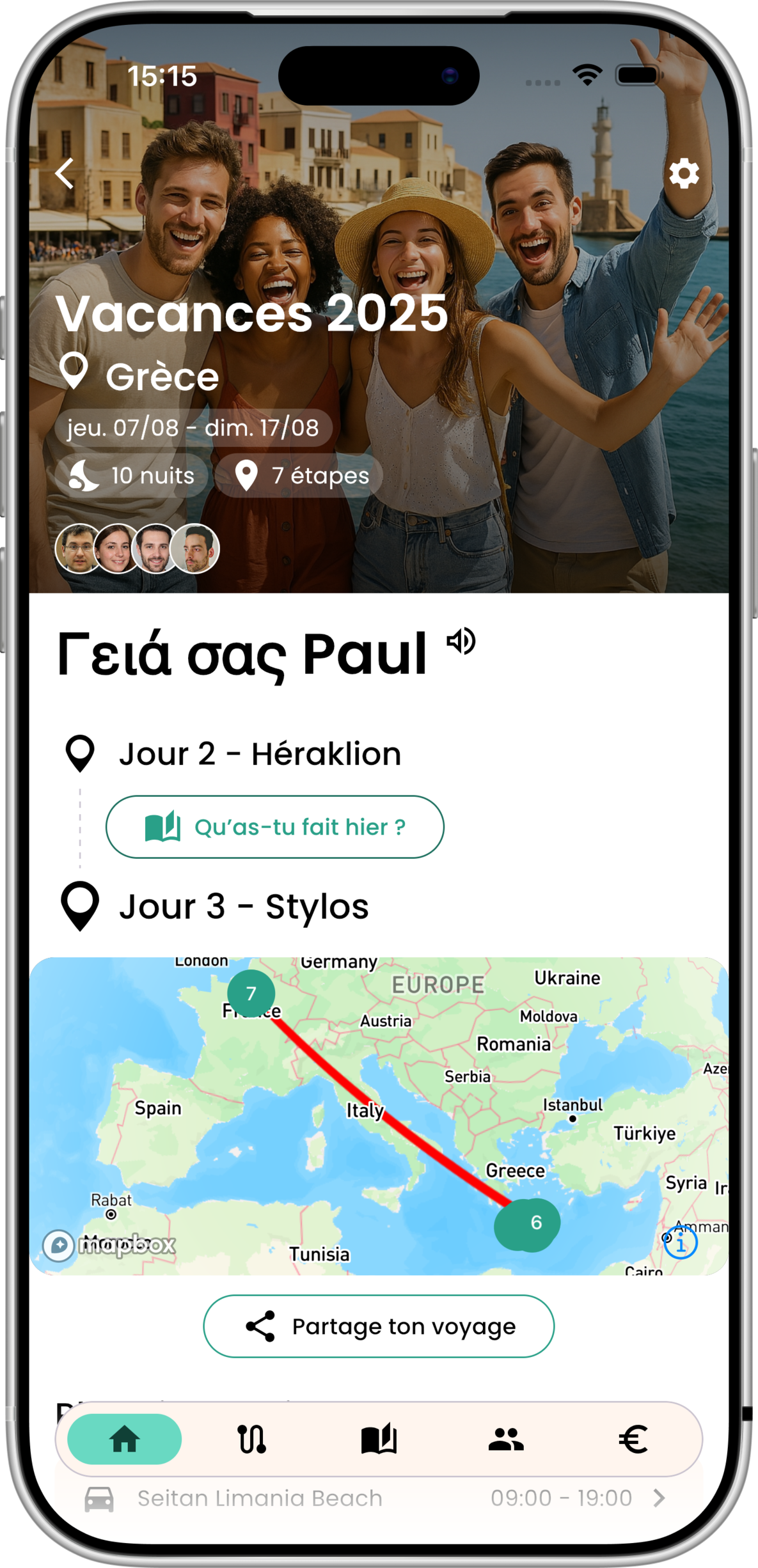 Palmier trip planner app - All features in one place